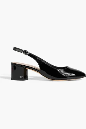 Stuart Weitzman Bridget patent-leather slingback pumps - - EU 38.5