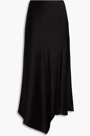 ALICE+OLIVIA Alice Olivia - Harmony asymmetric satin-crepe midi skirt - - US 10