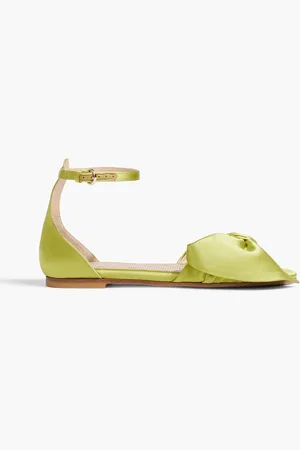 RED(V) Bow-detailed satin sandals - Yellow - EU 36