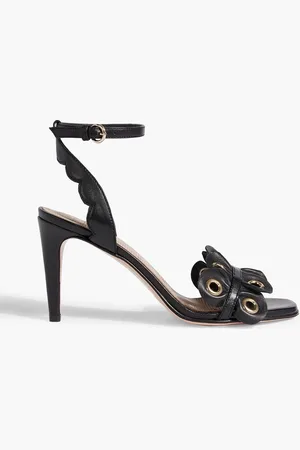 RED(V) Embellished ruffled leather sandals - - EU 36