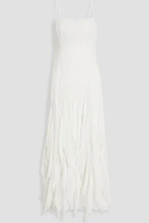 Simkhai Gertrude pleated chiffon and lace gown - - US 4