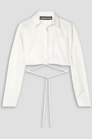ANDREADAMO Cropped cotton shirt - White - L