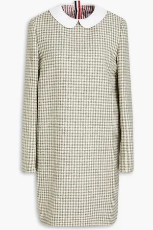 Thom Browne Gingham brushed wool-felt mini dress - - IT 42