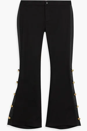 Puccini Embellished cotton-blend drill flared pants - - IT 48