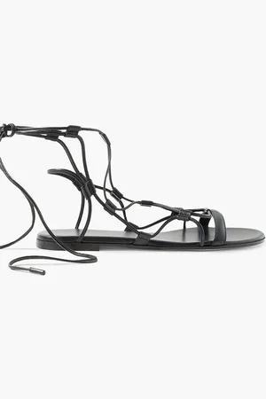 Gianvito Rossi Giza lace-up leather sandals - - EU 38.5