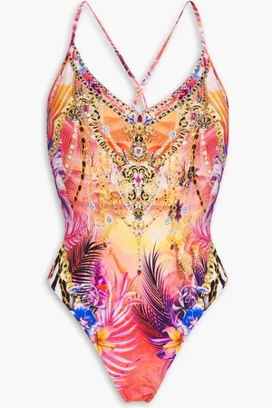 Camilla Embellished printed swimsuit - - UK 8