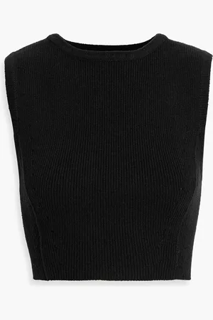 Loulou Studio Chace cropped stretch-knit top - - L