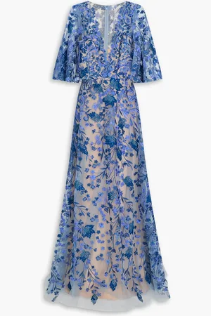 Marchesa Notte Embroidered tulle gown - - US 6