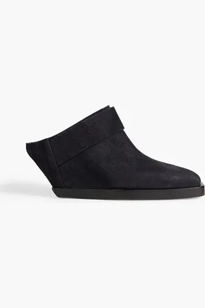 Rick Owens Sabot brushed-leather wedge mules - - EU 38