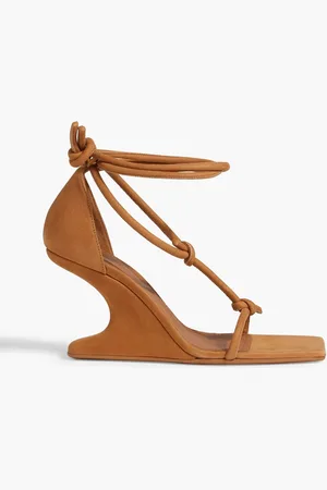 Rick Owens Cantilever suede wedge sandals - Brown - EU 37