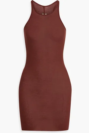 Rick Owens Henna ribbed jersey mini dress - - IT 40