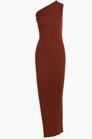 Rick Owens Athena one-shoulder ribbed wool dress - - L