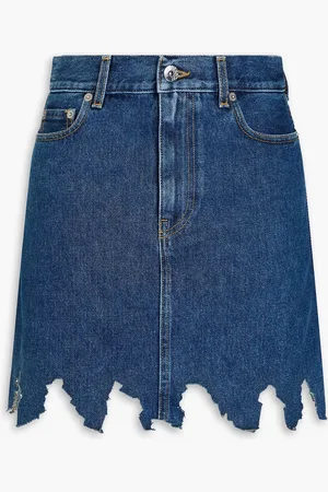 J.W.Anderson Laser-cut denim mini skirt - Blue - UK 12