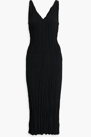 BITE Maisie plissé-woven midi dress - - UK 6