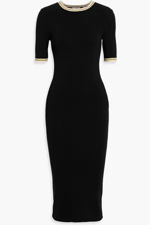A.L.C. Nelly crochet-trimmed cotton-blend midi dress - - L