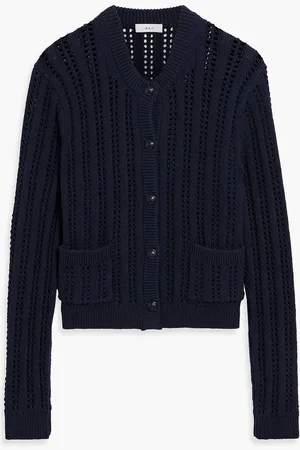 A.L.C. Tilly open-knit cotton-blend cardigan - Blue - L