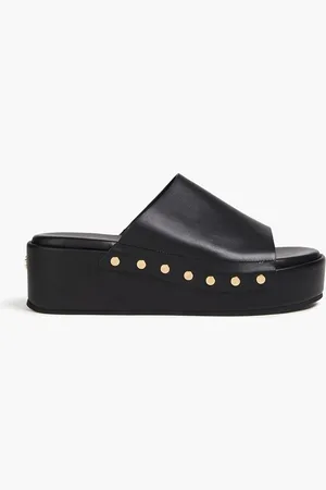 Maje Studded leather platform mules - - EU 40