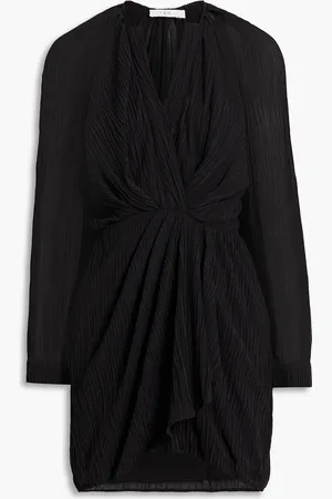 IRO Alvina wrap-effect plissé-tulle mini dress - Purple - FR 34