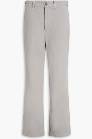 NILI LOTAN Elliot stretch-cotton twill straight-leg pants - Gray - US 6