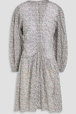 Marant Etoile Marili floral-print cotton-voile mini dress - Gray - FR 36