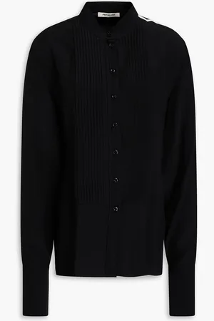Peter Do Pintucked silk crepe de chine shirt - White - FR 36