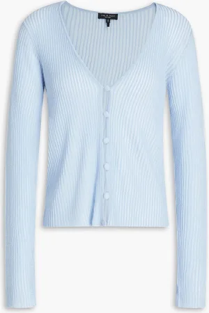 RAG&BONE Dorit ribbed merino wool-blend cardigan - White - XS