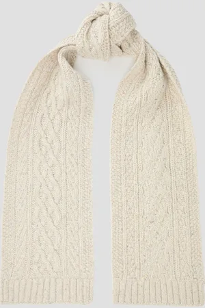 ALEX MILL Donegal cable-knit merino wool-blend scarf - Blue - OneSize