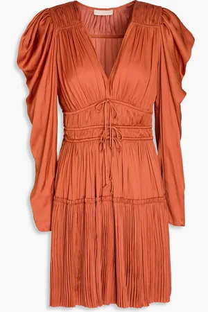 ULLA JOHNSON Lu bow-detailed satin mini dress - - US 0