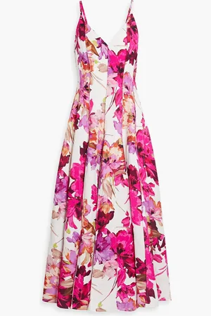 Nicholas Floral-print linen-blend maxi dress - Blue - US 2