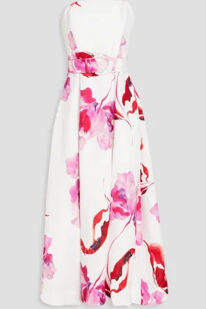 Nicholas Belted floral-print linen-blend midi dress - - US 8