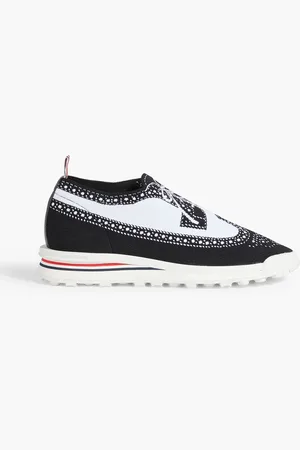Thom Browne Jacquard-knit slip-on sneakers - - US 8