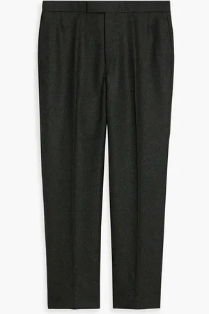 Thom Browne Tapered wool-tweed pants - Gray - 1