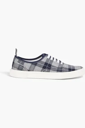 Thom Browne Heritage checked twill sneakers - - US 8