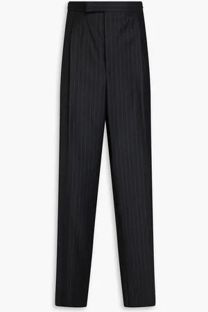 Thom Browne Pinstriped wool-twill suit pants - Gray - 3