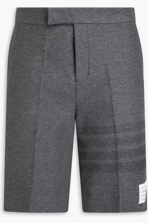 Thom Browne Striped cotton-twill shorts - Gray - 3