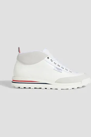Thom Browne Leather and suede high-top sneakers - - US 10