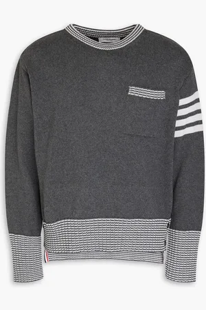 Thom Browne Hector intarsia cotton sweater - Gray - 1