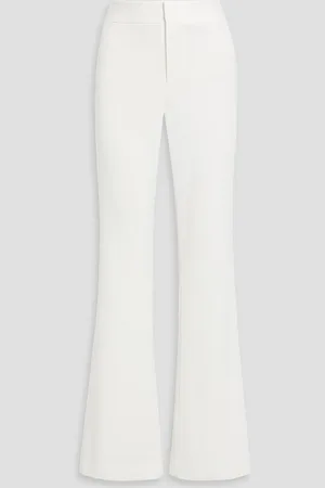 ALICE+OLIVIA Alice Olivia - Andrew satin-crepe bootcut pants - White - US 14
