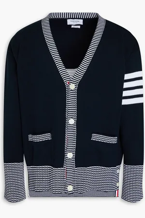 Thom Browne Hector intarsia cotton cardigan - Blue - 3
