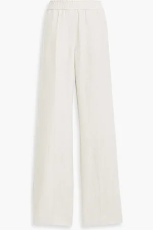 Brunello Cucinelli Linen-jacquard wide-leg pants - Neutral - IT 40