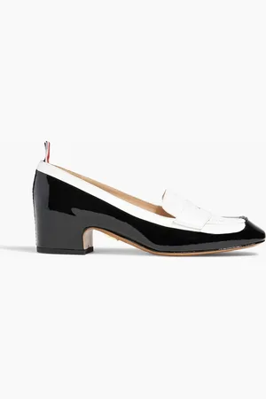 Thom Browne Perforated smooth and patent-leather pumps - - EU 36
