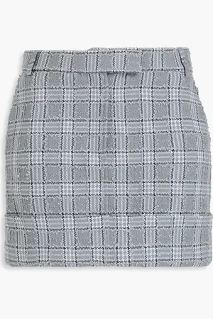Thom Browne Checked cotton-blend tweed mini skirt - - IT 36