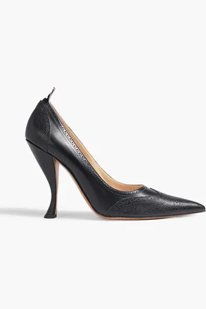 Thom Browne Smooth and pebbled-leather pumps - - EU 36