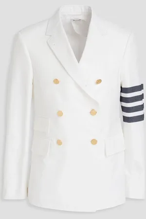 Thom Browne Double-breasted cotton-twill blazer - - IT 38