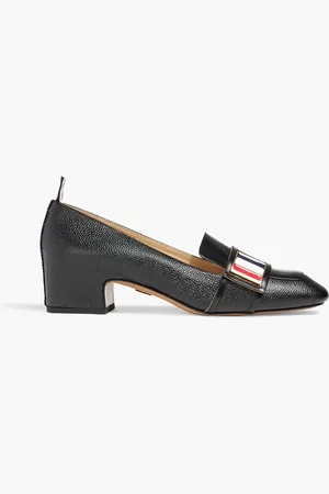Thom Browne Embellished smooth and pebbled-leather pumps - - EU 37