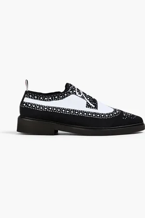 Thom Browne Jacquard-knit brogues - - EU 35