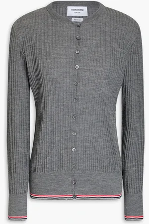 Thom Browne Ribbed wool-blend cardigan - - IT 44