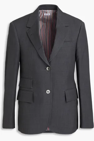 Thom Browne Wool-piqué blazer - Gray - IT 40