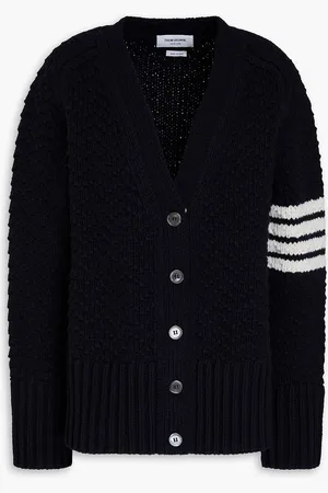 Thom Browne Striped wool-blend cardigan - Blue - IT 42