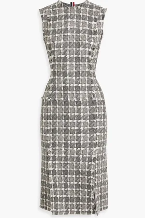Thom Browne Frayed tweed midi dress - - IT 38
